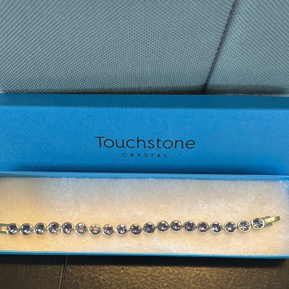Touchstone Crystal Dark Purple Ice Bracelet